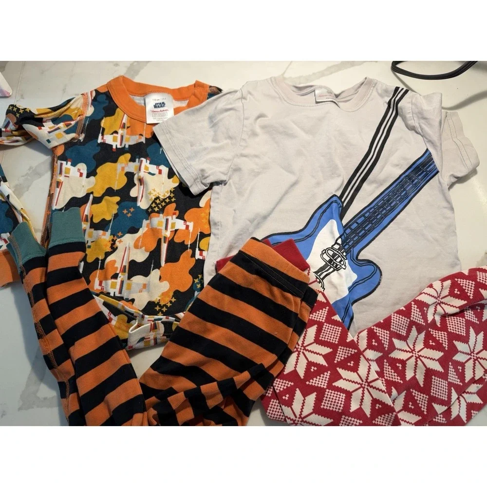 Lot Of 4 Pieces Hanna Anderson Unisex Baby Sz 5 Bundle Organic Holiday Band Star